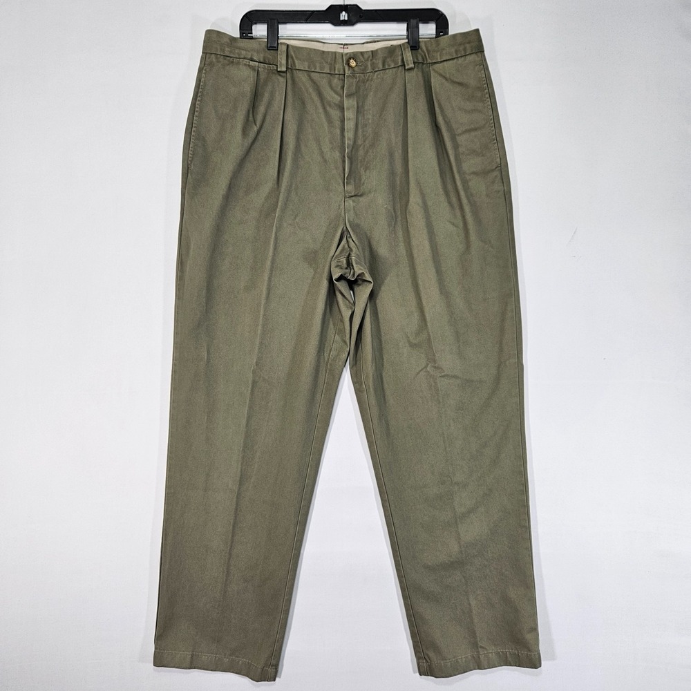 Daniel Cremieux The Definitive Pants Chino Pleated Olive 38x30 NEW